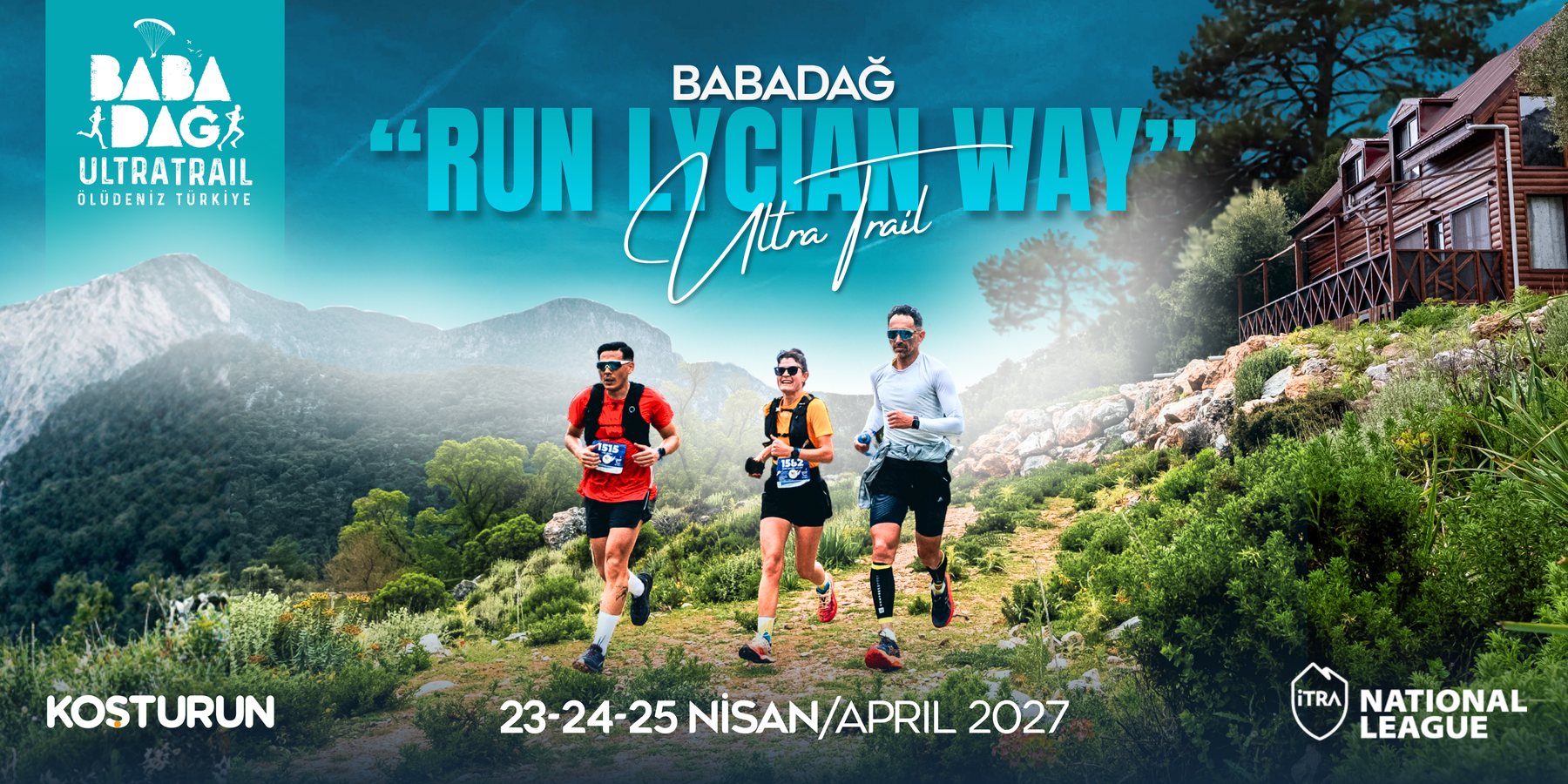 Babadağ Run Lycian Way Ultra Trail · 23-24-25 Nisan 2027 · Ölüdeniz Türkiye